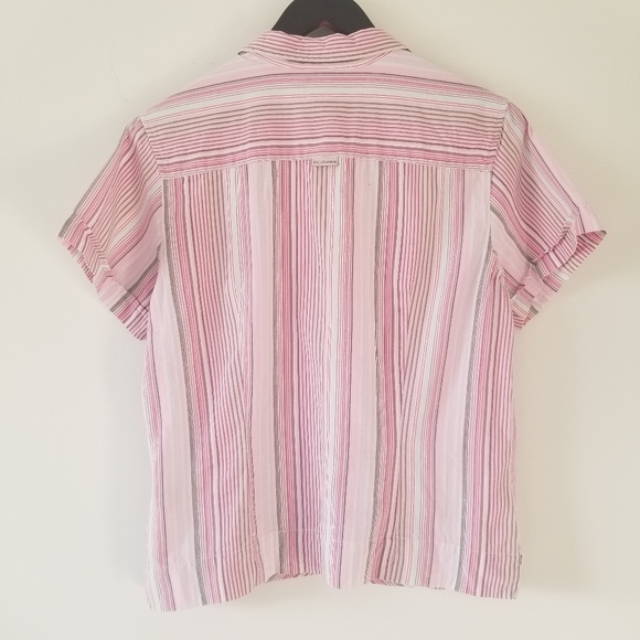 Columbia vertex pink stripe button front shirt - Picture 2 of 7